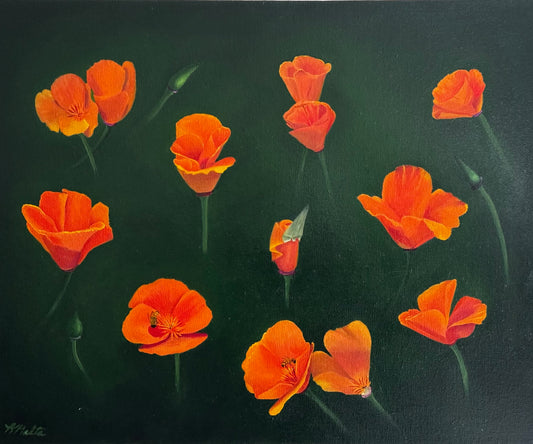 "California Poppies (Bee in the Moment)"