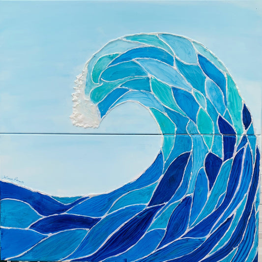 "Glass Wave" Diptych