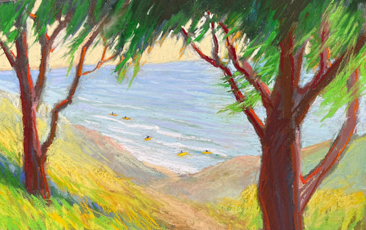 "Viewing Surfers, Palos Verdes"