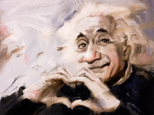 20230125 Albert Einstein Heart Hands